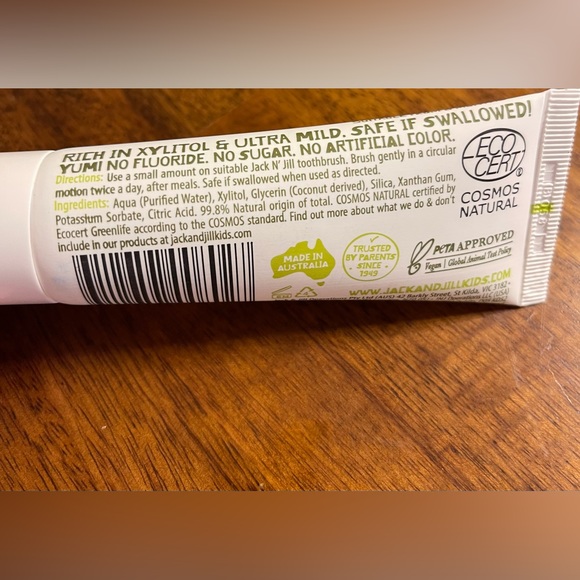 Jack N’ Jill Flavor Free Fluoride Free Xylitol Toothpaste (3 tubes) - Picture 4 of 4